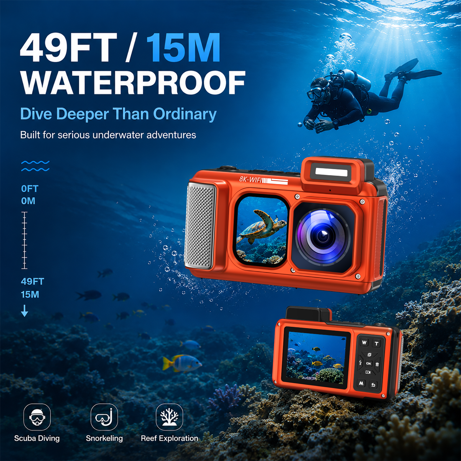 Maxmango  V08Pro Underwater Camera
