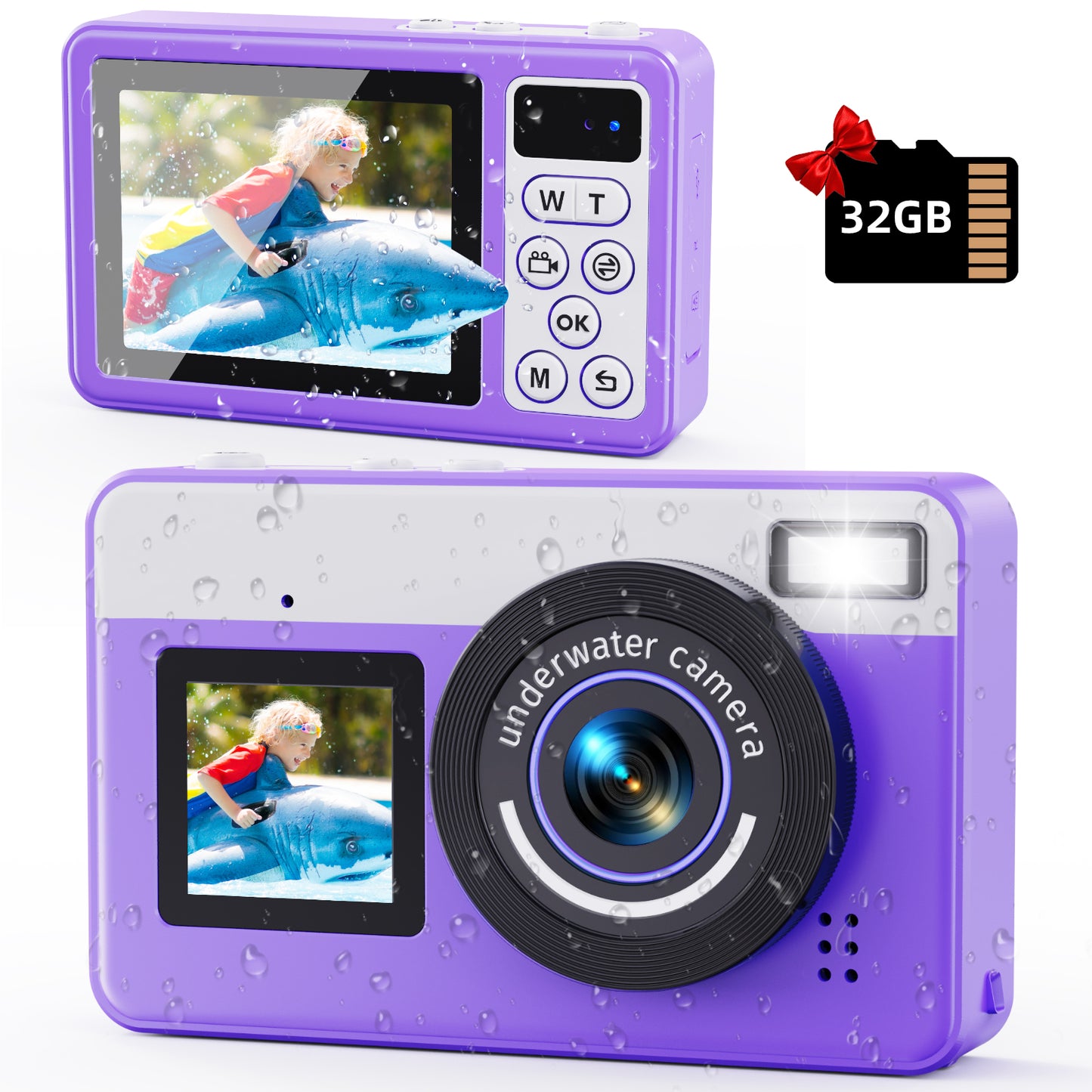 Maxmango 4K Underwater Digital Camera 48MP Dual-Screen Waterproof Camera