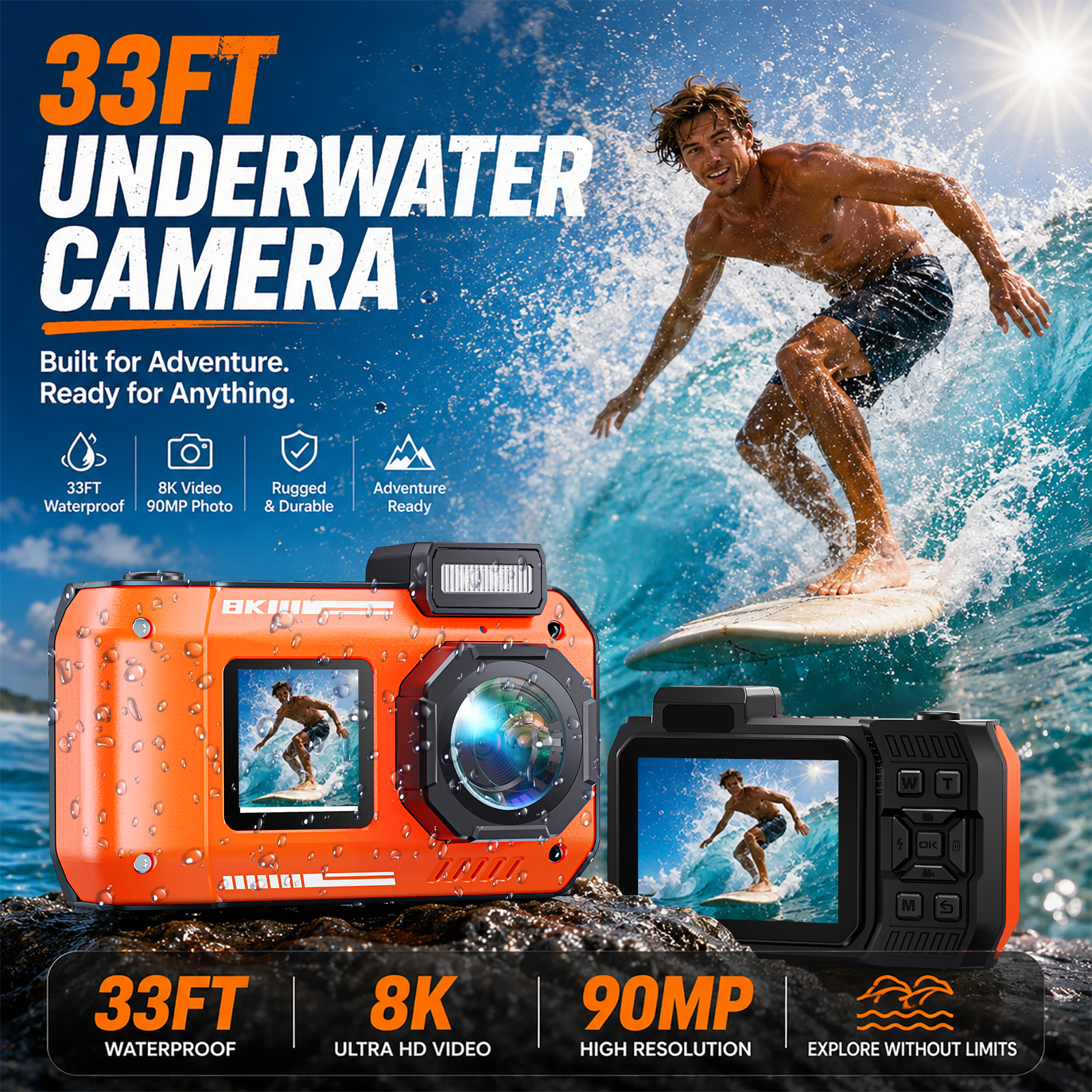 Maxmango D50 Underwater Camera