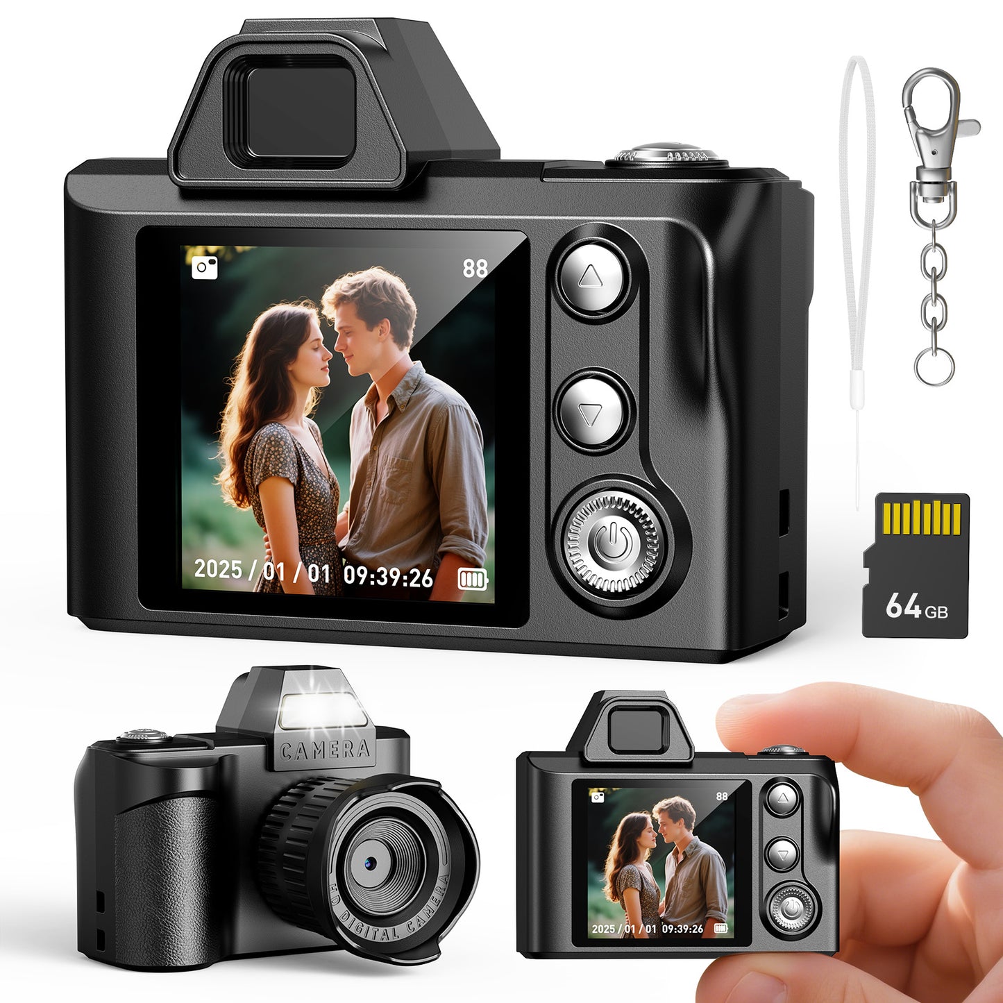 Maxmango Mini Retro Keychain Camera 1080P HD