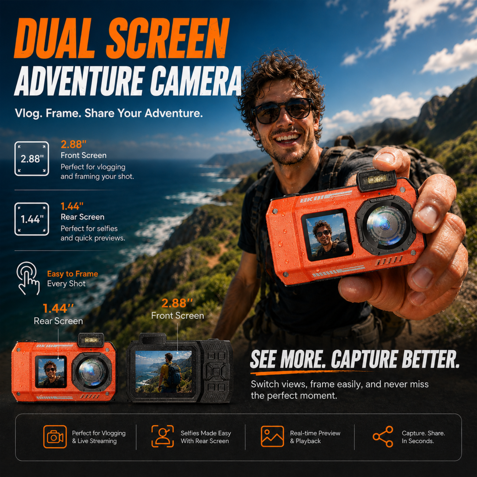 Maxmango D50 Underwater Camera