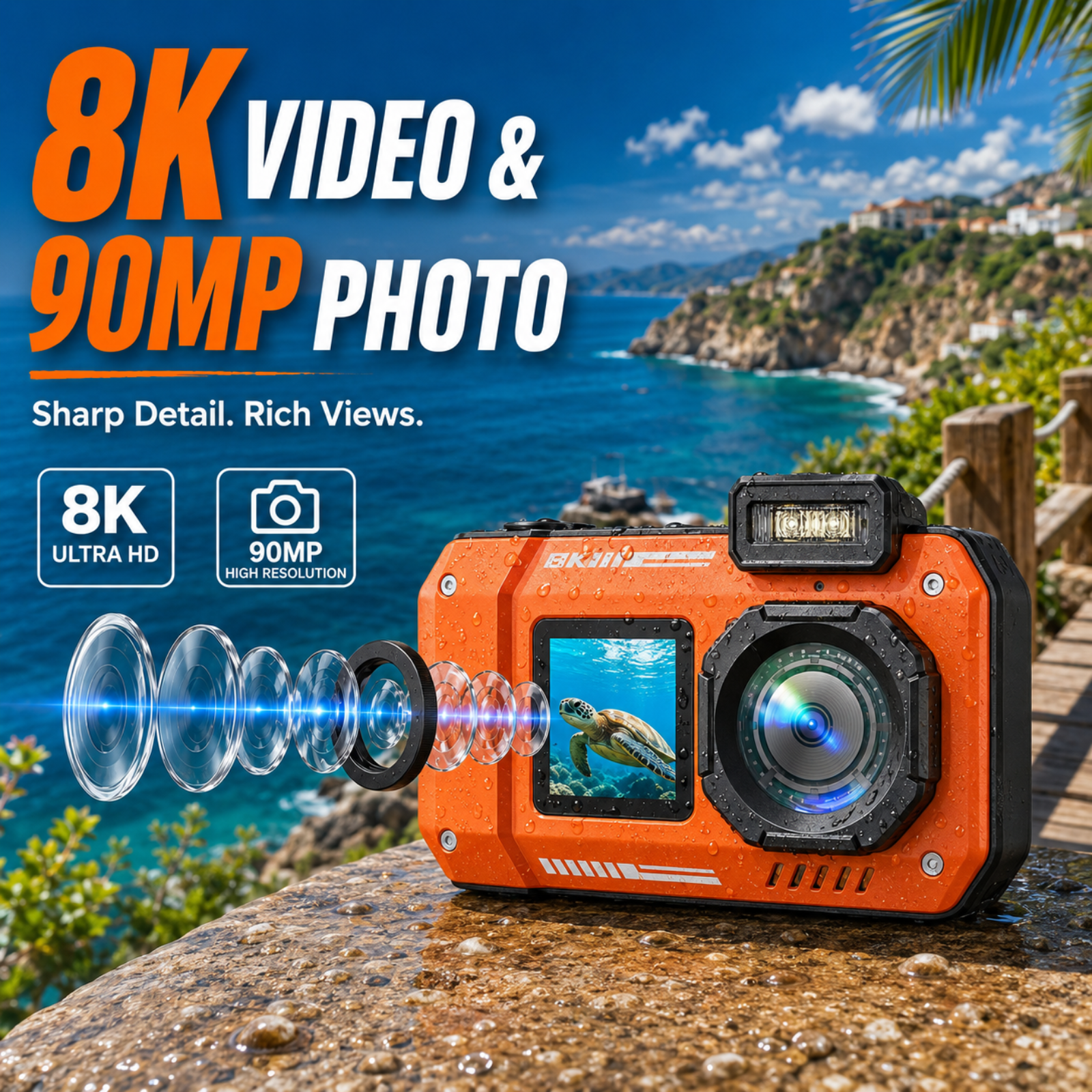 Maxmango D50 Underwater Camera