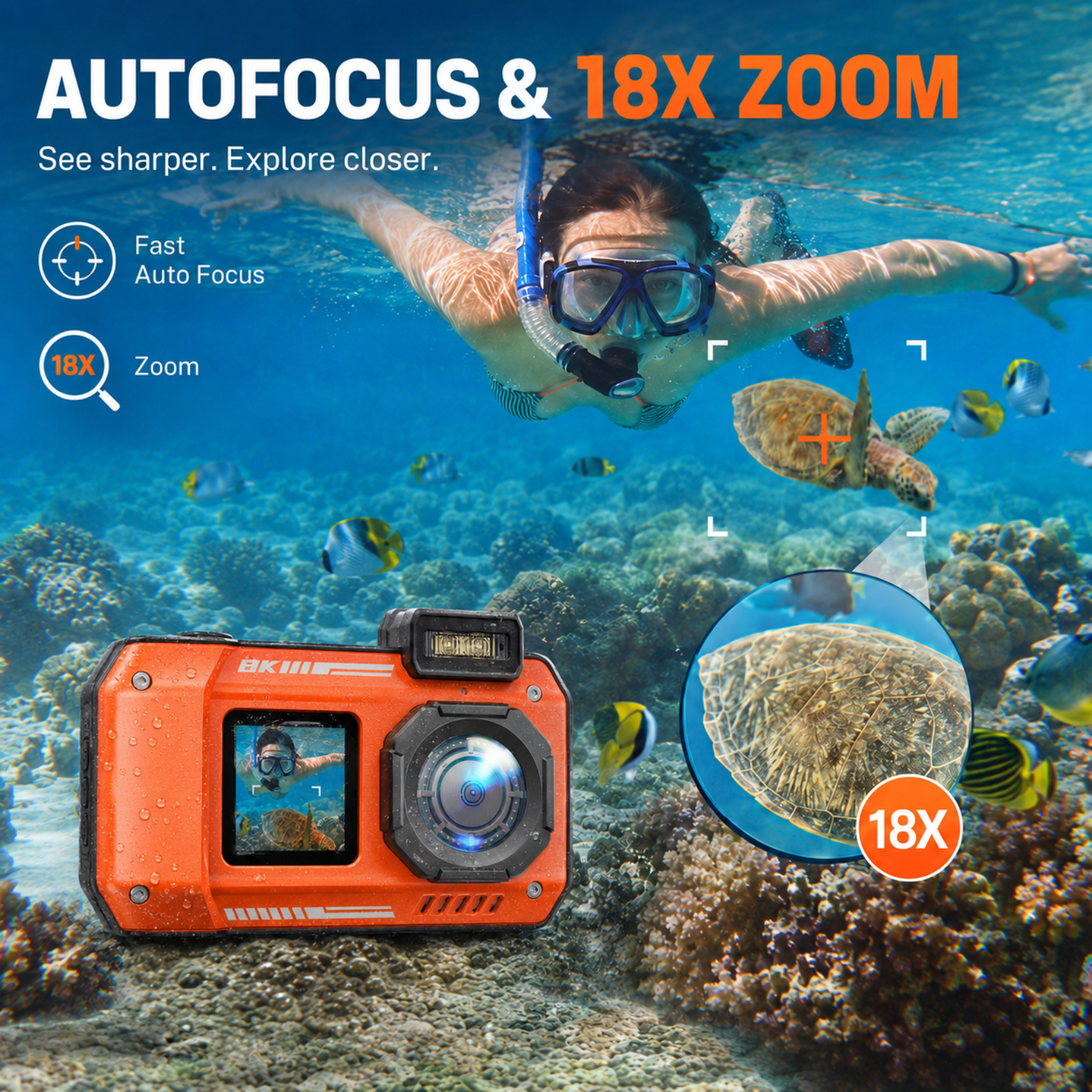 Maxmango D50 Underwater Camera
