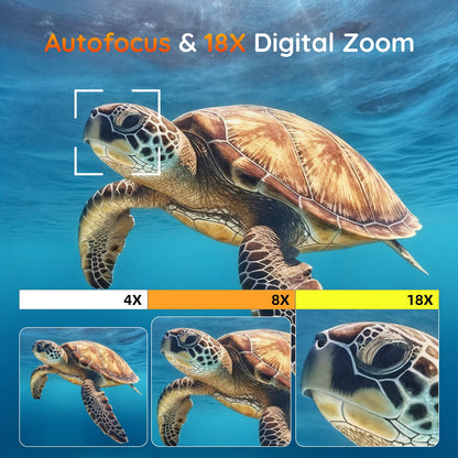 Maxmango D50 8K Underwater Digital Camera Dual-Screen Waterproof Camera