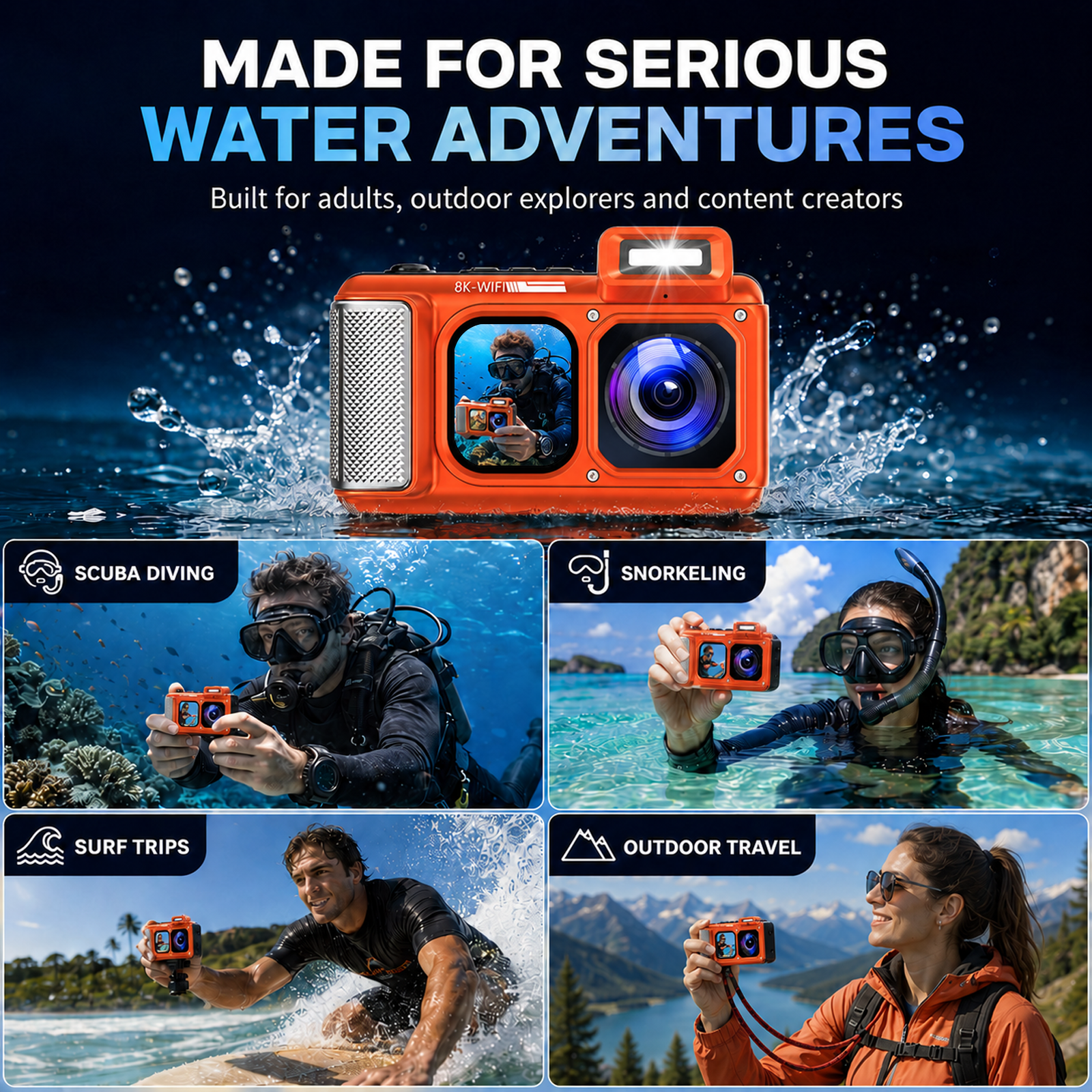 Maxmango  V08Pro Underwater Camera