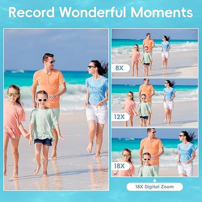 Maxmango 4K Underwater Digital Camera 48MP Dual-Screen Waterproof Camera