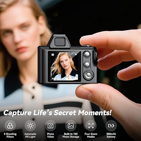 Maxmango Mini Retro Keychain Camera 1080P HD