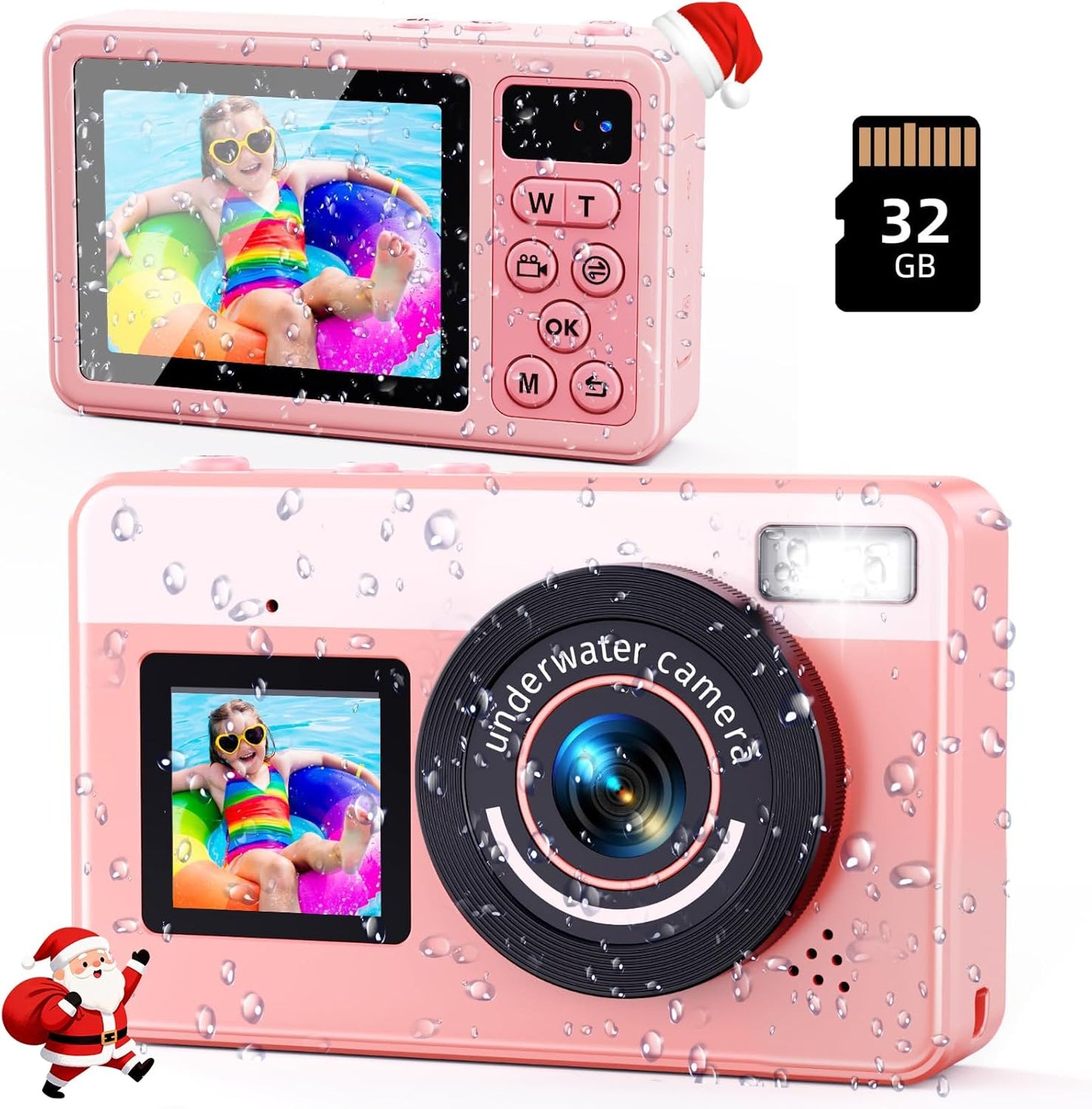 Maxmango 4K Underwater Digital Camera 48MP Dual-Screen Waterproof Camera