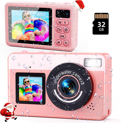 Maxmango 4K Underwater Digital Camera 48MP Dual-Screen Waterproof Camera