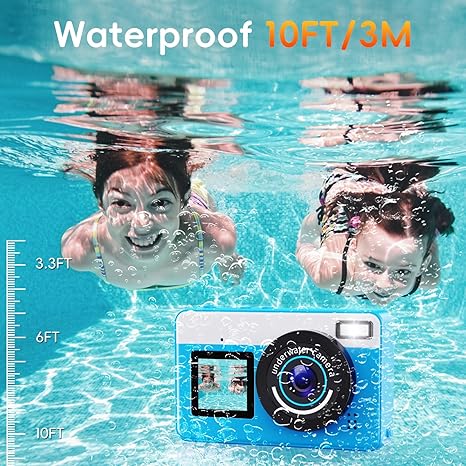 Maxmango 4K Underwater Digital Camera 48MP Dual-Screen Waterproof Camera